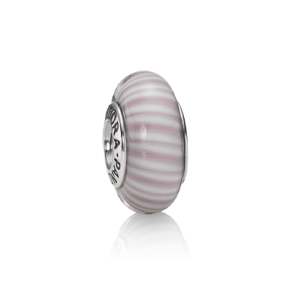 Glass Lavender Candy Stripes - Pandora - Plata - foto 1