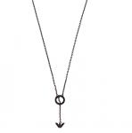 Colgante EG 2458 - Negro correa metalica - foto 1