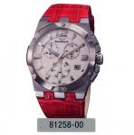 Reloj crongrafo Sandoz - Blanco y plata correa roja - foto 1